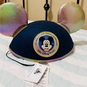 Disney 50th Anniversary Mickey Ears with Blue and Gold